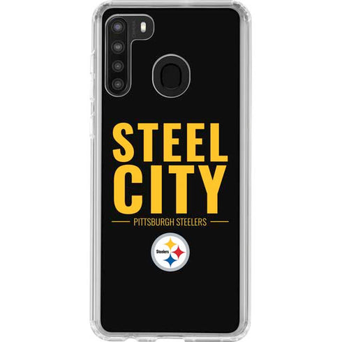 NFL Pittsburgh Steelers Team Motto Galaxy A21 Clear Case