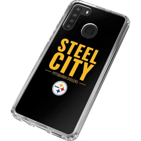 NFL Pittsburgh Steelers Team Motto Galaxy A21 Clear Case