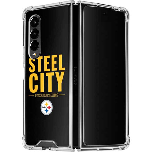 NFL Pittsburgh Steelers Team Motto Galaxy Z Fold4 5G Clear Case