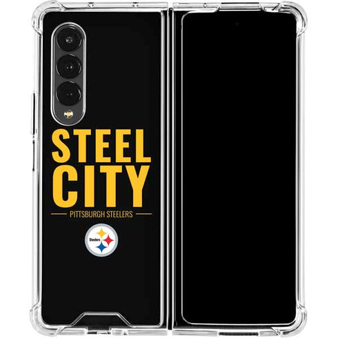 NFL Pittsburgh Steelers Team Motto Galaxy Z Fold4 5G Clear Case