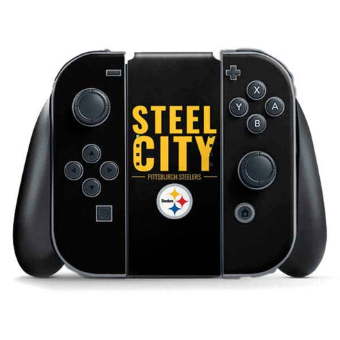 NFL Pittsburgh Steelers Team Motto Nintendo Switch (2017-2021) Joy-Con Controller Skin
