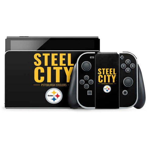 NFL Pittsburgh Steelers Team Motto Nintendo Switch OLED (2021) Skin