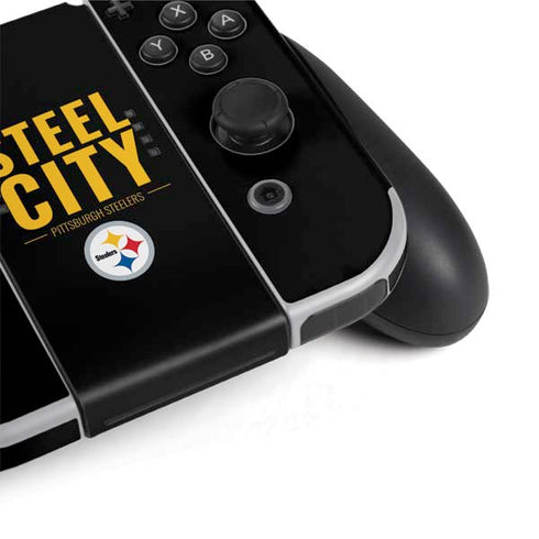 NFL Pittsburgh Steelers Team Motto Nintendo Switch OLED (2021) Skin