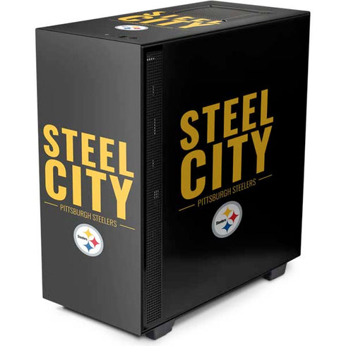 NFL Pittsburgh Steelers Team Motto NZXT H510 Compact ATX Mid-Tower Case Skin