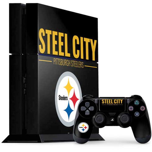 NFL Pittsburgh Steelers Team Motto PS4 Console and Controller Bundle Skin