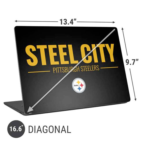 NFL Pittsburgh Steelers Team Motto Universal Laptop 16.6in (13.4 x 9.7in) Skin