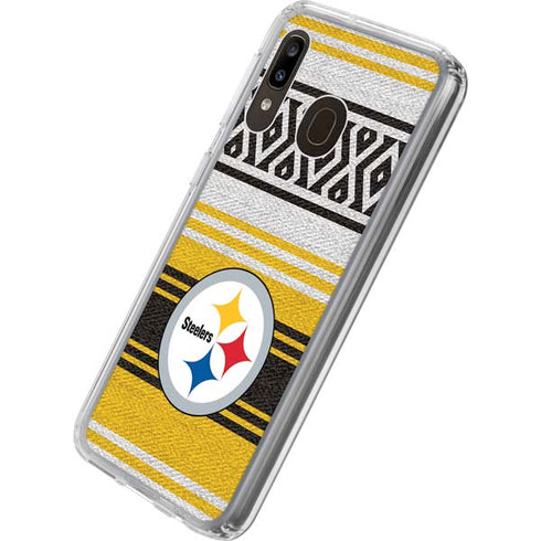 NFL Pittsburgh Steelers Trailblazer Galaxy A20 Clear Case