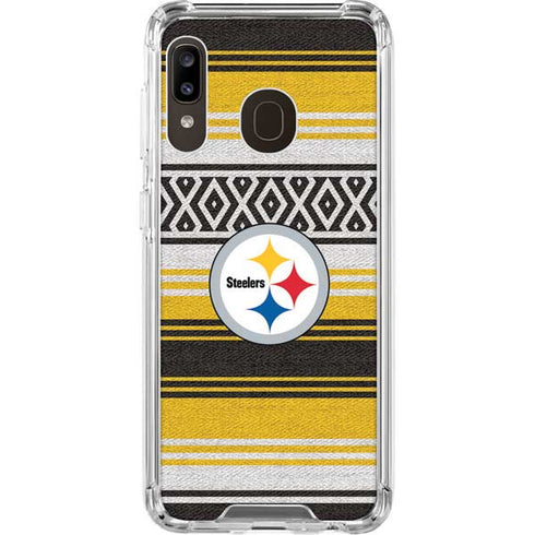 NFL Pittsburgh Steelers Trailblazer Galaxy A30 Clear Case
