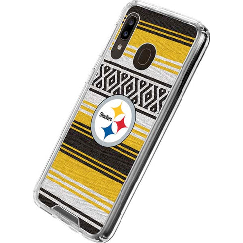 NFL Pittsburgh Steelers Trailblazer Galaxy A30 Clear Case