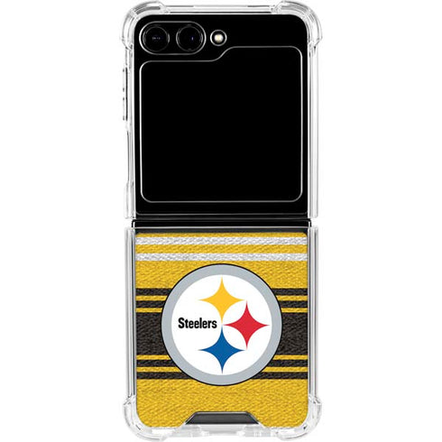 NFL Pittsburgh Steelers Trailblazer Galaxy Z Flip5 5G Clear Case