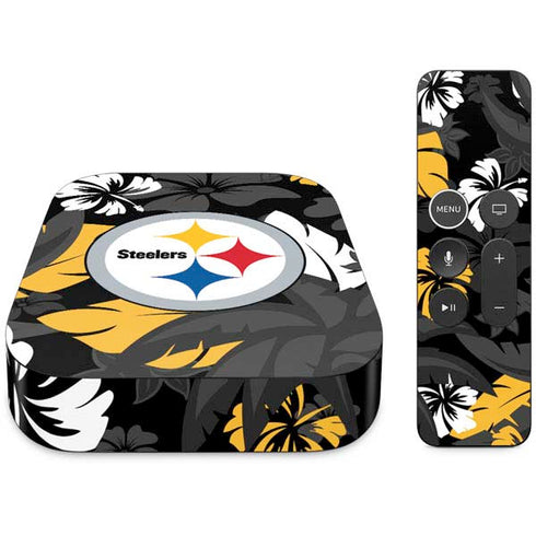 NFL Pittsburgh Steelers Tropical Print Apple TV Skin