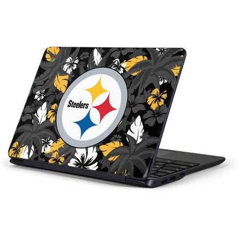 NFL Pittsburgh Steelers Tropical Print Samsung Chromebook Skin