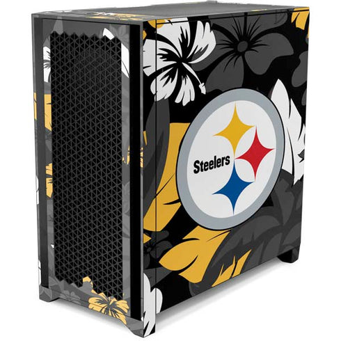 NFL Pittsburgh Steelers Tropical Print Corsair 4000D Tempered Glass Mid-Tower ATX Case Skin