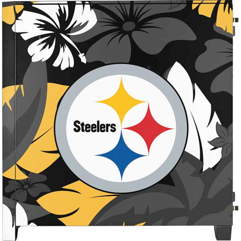 NFL Pittsburgh Steelers Tropical Print Corsair 4000D Tempered Glass Mid-Tower ATX Case Skin