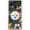 NFL Pittsburgh Steelers Tropical Print Galaxy A12 Clear Case