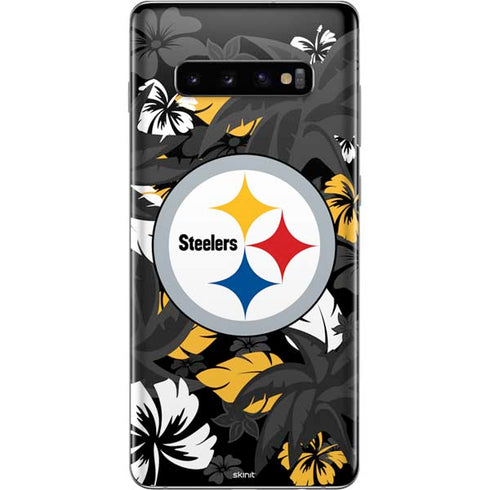 NFL Pittsburgh Steelers Tropical Print Galaxy S10 Plus Skin