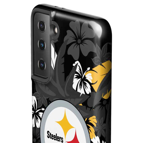 NFL Pittsburgh Steelers Tropical Print Galaxy S21 FE Pro Case