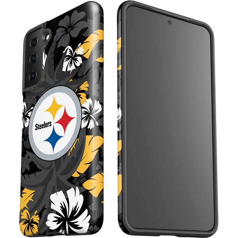 NFL Pittsburgh Steelers Tropical Print Galaxy S21 FE Pro Case