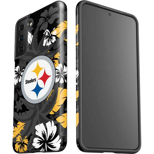 NFL Pittsburgh Steelers Tropical Print Galaxy S21 Plus 5G Pro Case