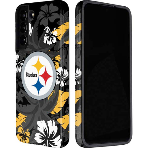 NFL Pittsburgh Steelers Tropical Print Galaxy S22 Plus Pro Case