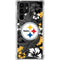 NFL Pittsburgh Steelers Tropical Print Galaxy S22 Ultra Clear Case