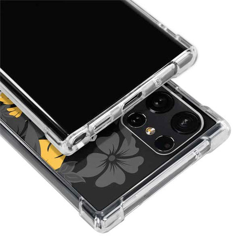 NFL Pittsburgh Steelers Tropical Print Galaxy S22 Ultra Clear Case