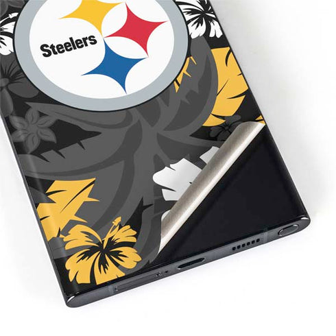 NFL Pittsburgh Steelers Tropical Print Galaxy S22 Ultra Skin