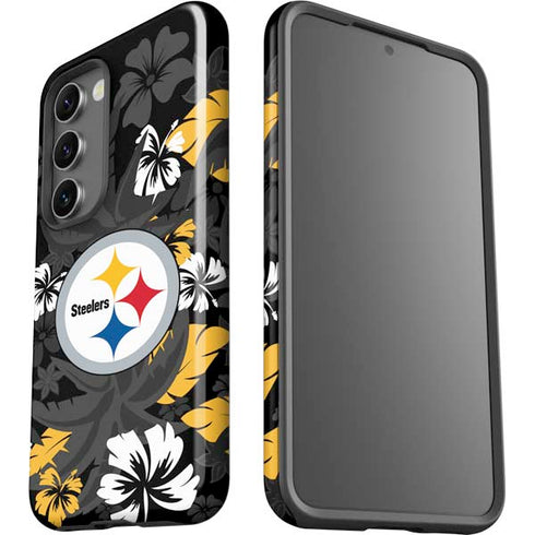 NFL Pittsburgh Steelers Tropical Print Galaxy S23 Pro Case