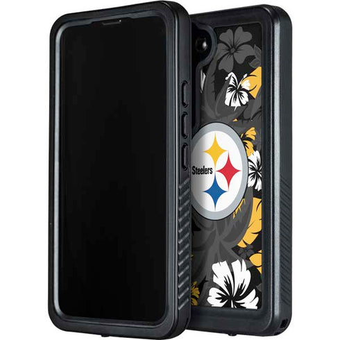 NFL Pittsburgh Steelers Tropical Print Galaxy S23 Waterproof Case