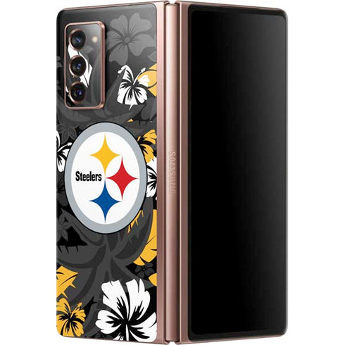 NFL Pittsburgh Steelers Tropical Print Galaxy Z Fold2 5G Skin