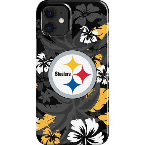 NFL Pittsburgh Steelers Tropical Print iPhone 12 Mini Lite Case