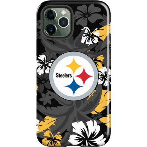 NFL Pittsburgh Steelers Tropical Print iPhone 12 Pro Max Impact Case