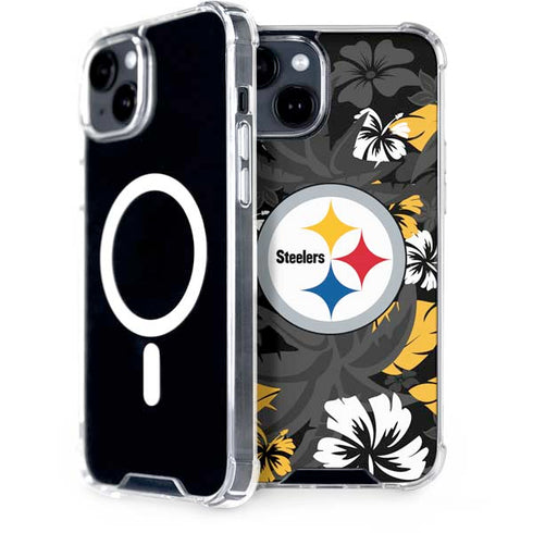 NFL Pittsburgh Steelers Tropical Print iPhone 13 MagSafe Case
