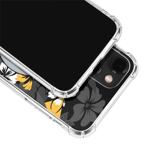 NFL Pittsburgh Steelers Tropical Print iPhone 13 Mini Clear Case