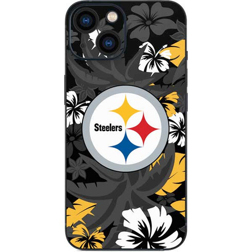 NFL Pittsburgh Steelers Tropical Print iPhone 13 Mini Skin