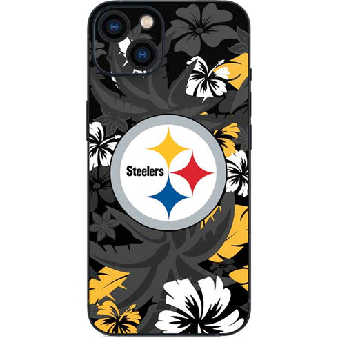 NFL Pittsburgh Steelers Tropical Print iPhone 14 Plus Skin