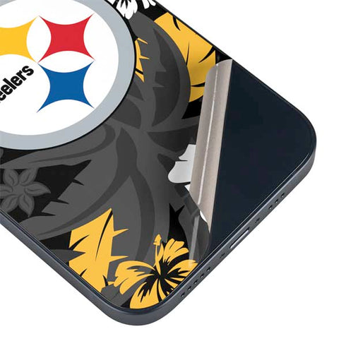 NFL Pittsburgh Steelers Tropical Print iPhone 15 Plus Skin