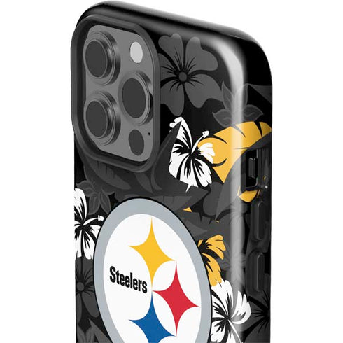 NFL Pittsburgh Steelers Tropical Print iPhone 15 Pro Max Impact Case
