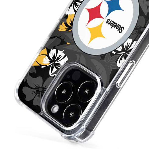 NFL Pittsburgh Steelers Tropical Print iPhone 15 Pro Max MagSafe Case