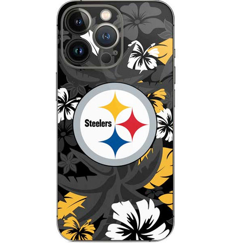 NFL Pittsburgh Steelers Tropical Print iPhone 14 Pro Skin