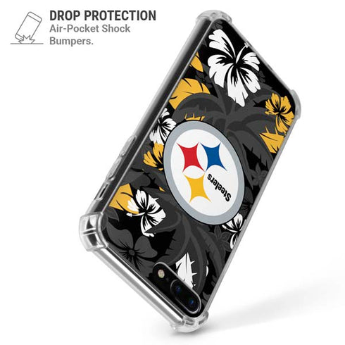 NFL Pittsburgh Steelers Tropical Print iPhone 7/8 Plus Clear Case
