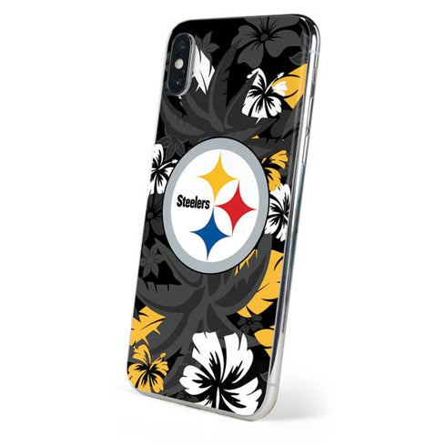 NFL Pittsburgh Steelers Tropical Print iPhone XS Skin