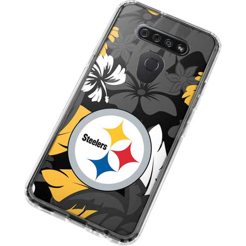 NFL Pittsburgh Steelers Tropical Print LG K51/Q51 Clear Case