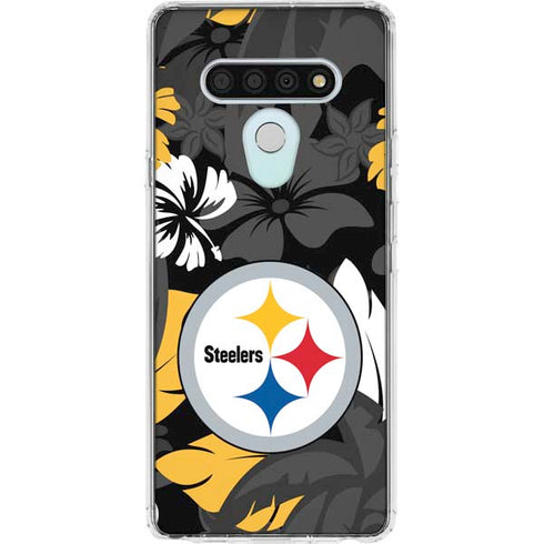 NFL Pittsburgh Steelers Tropical Print LG Stylo 6 Clear Case