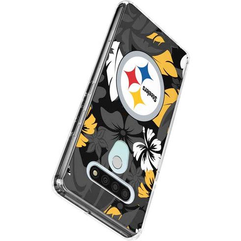 NFL Pittsburgh Steelers Tropical Print LG Stylo 6 Clear Case