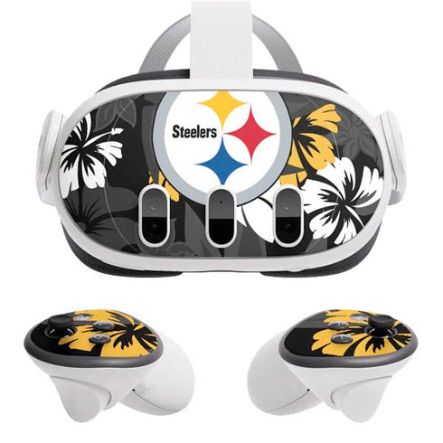 NFL Pittsburgh Steelers Tropical Print Meta Quest 3 Skin