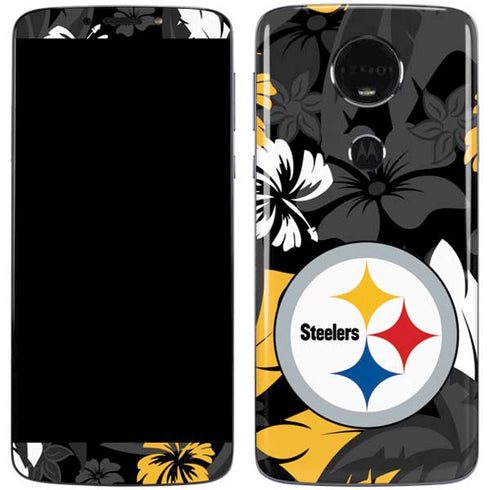 NFL Pittsburgh Steelers Tropical Print Moto E5 Plus Skin
