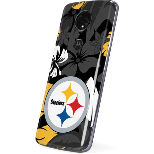 NFL Pittsburgh Steelers Tropical Print Moto E5 Plus Skin