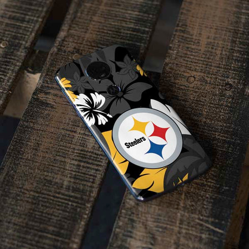 NFL Pittsburgh Steelers Tropical Print Moto E5 Plus Skin