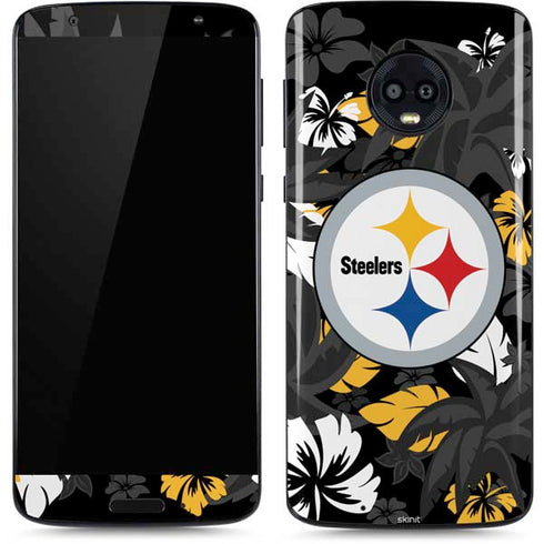 NFL Pittsburgh Steelers Tropical Print Moto G6 Skin